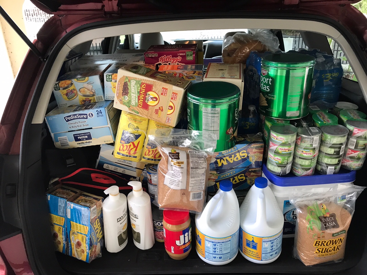 10-16-2017 Car full of supplies for delivery