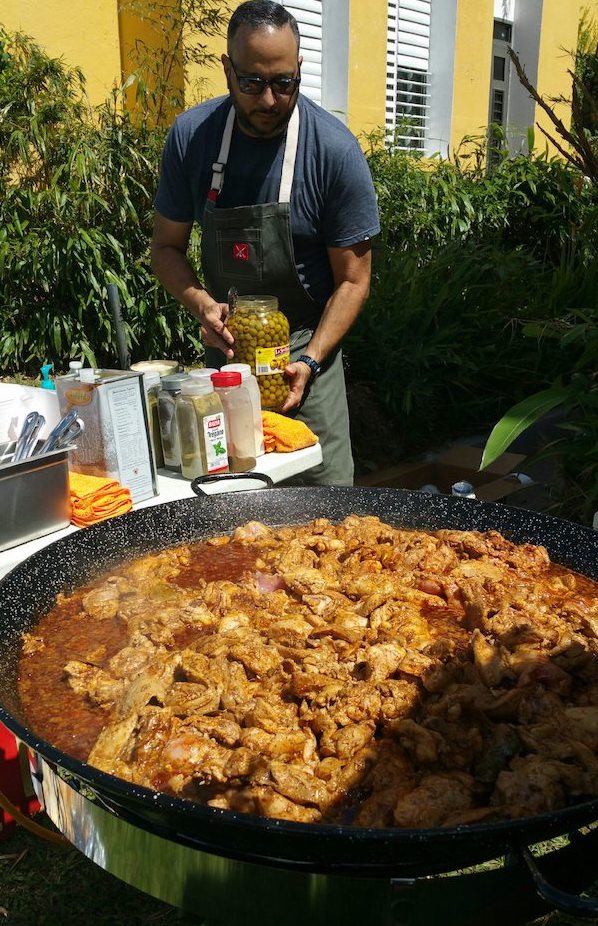 10-21-2017 Boricua-style paella at Casa Pueblo, prepared twice feeding 250 folks from the barrios of Adjuntas