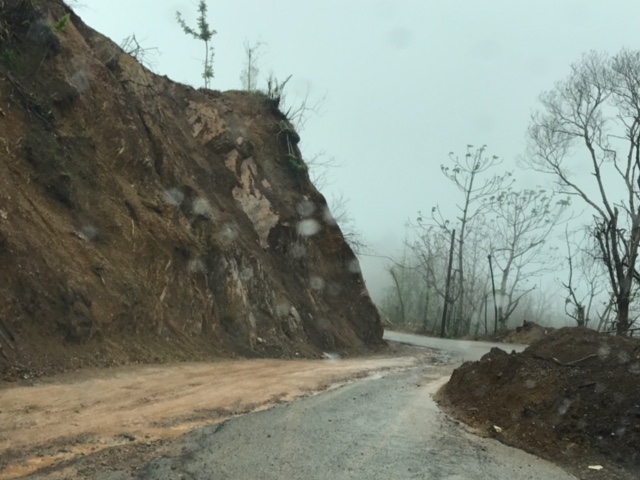 10-28-2017 Landslide conditions, a common feature on the trips