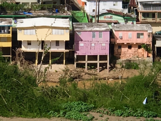 11-12-2017 Note the floodwater line above first floor windows, most clearly seen on lavender-colored house in the middle