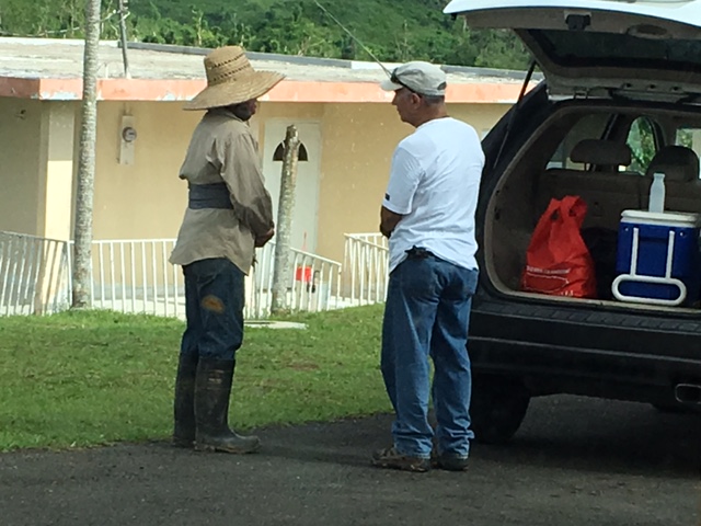 11-25-2017 A farmer tells José how he hopes the people will see our gifts as inspiration to develop their resolve to carry on, not to develop a dependence on others